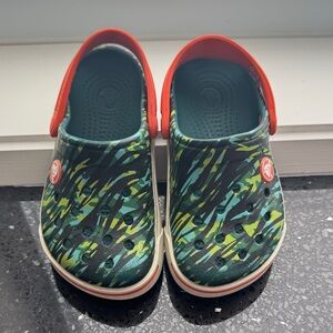 CROCS Kids Water Shoes - Green and Orange